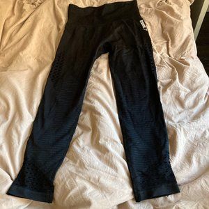 GYMSHARK black energy seamless leggings WITH HOLE